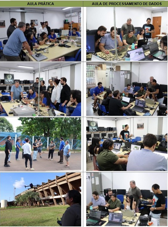 foto das atividades da primeira turma do curso de drone