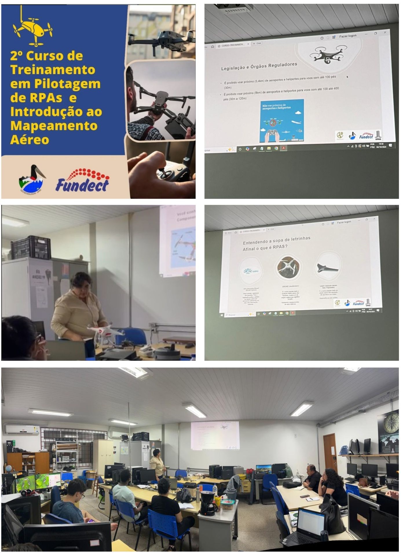 foto das atividades da segunda turma do curso de drone